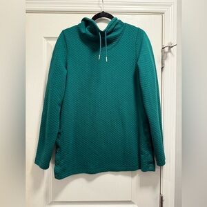 L.L. Bean women’s cowl neck quilted sweater size medium